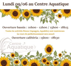 affiche contenant les modalités d'ouverture du lundi de Pentecôte