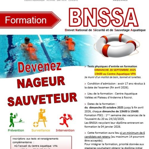 Informer les gens des modalités d'entrée en formation BNSSA