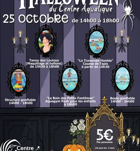 Programme de l'après-midi Halloween au Centre Aquatique Vallées et Plateau d'Ardenne le samedi 25 octobre après-midi